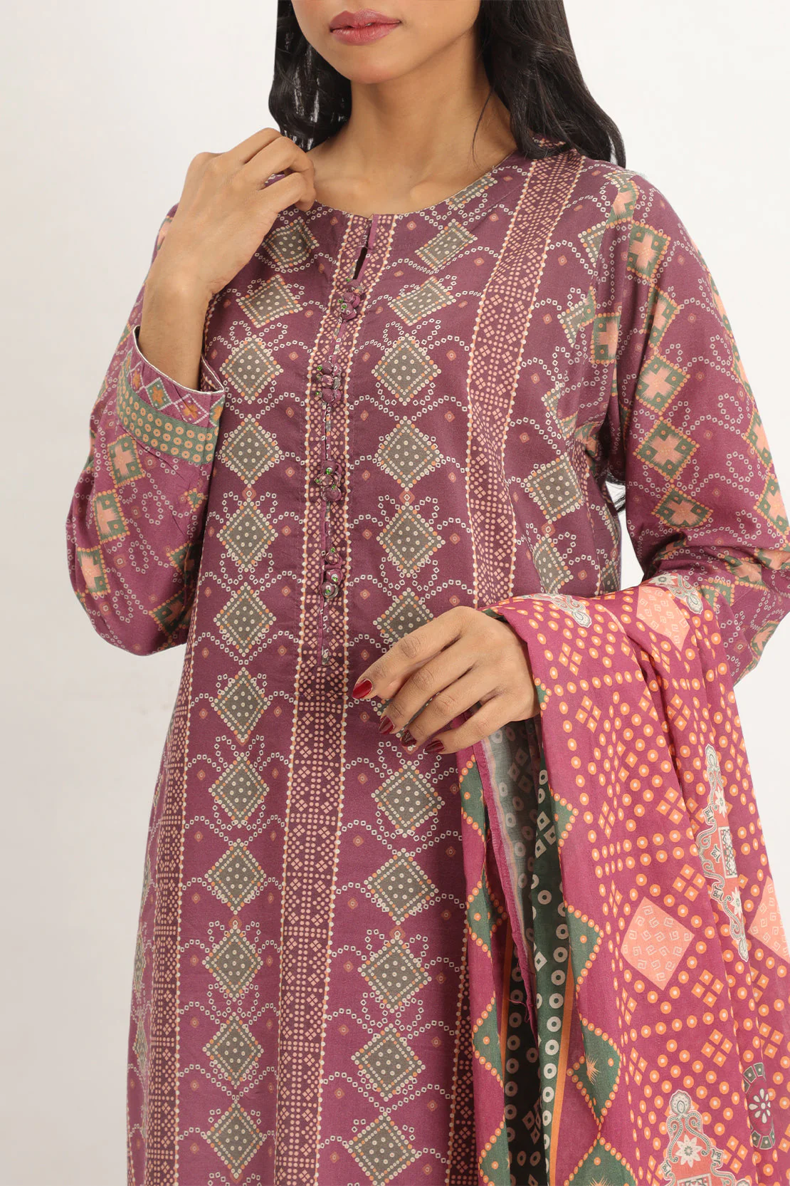 Printed Lawn Stitched 3 Piece - Image 3