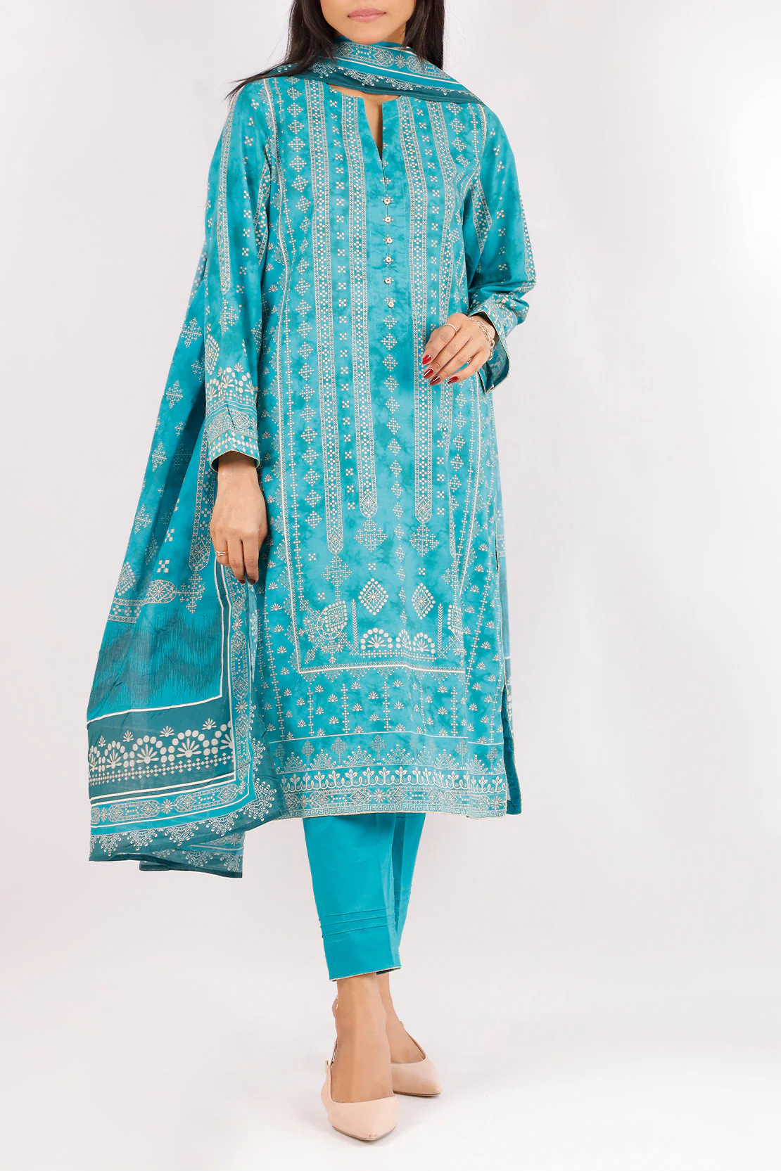 Printed Lawn Stitched 3 Piece