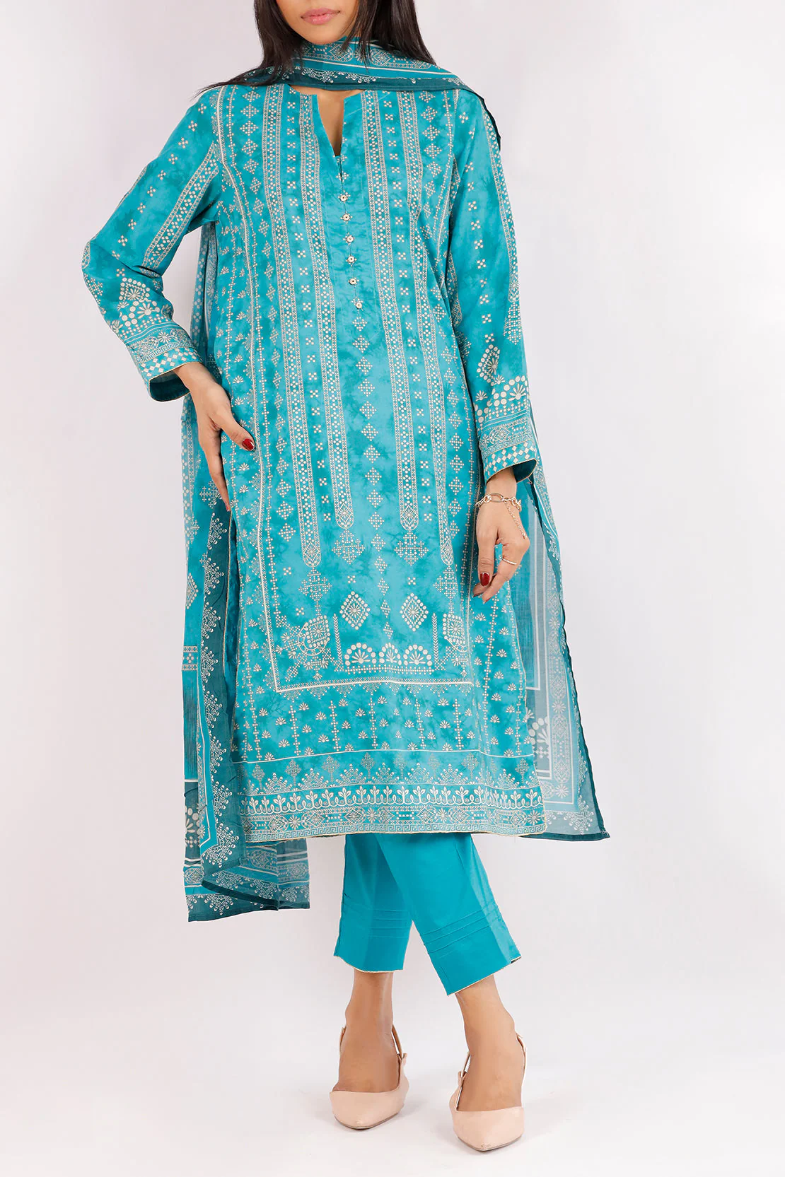 Printed Lawn Stitched 3 Piece - Image 2
