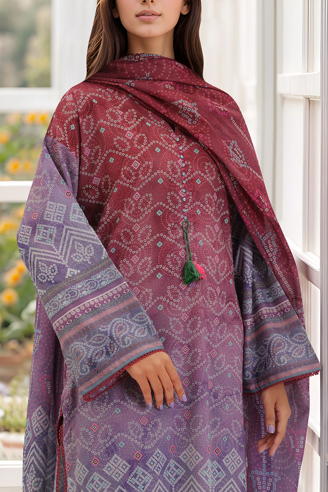 Printed Lawn Stitched 3 Piece - Image 3