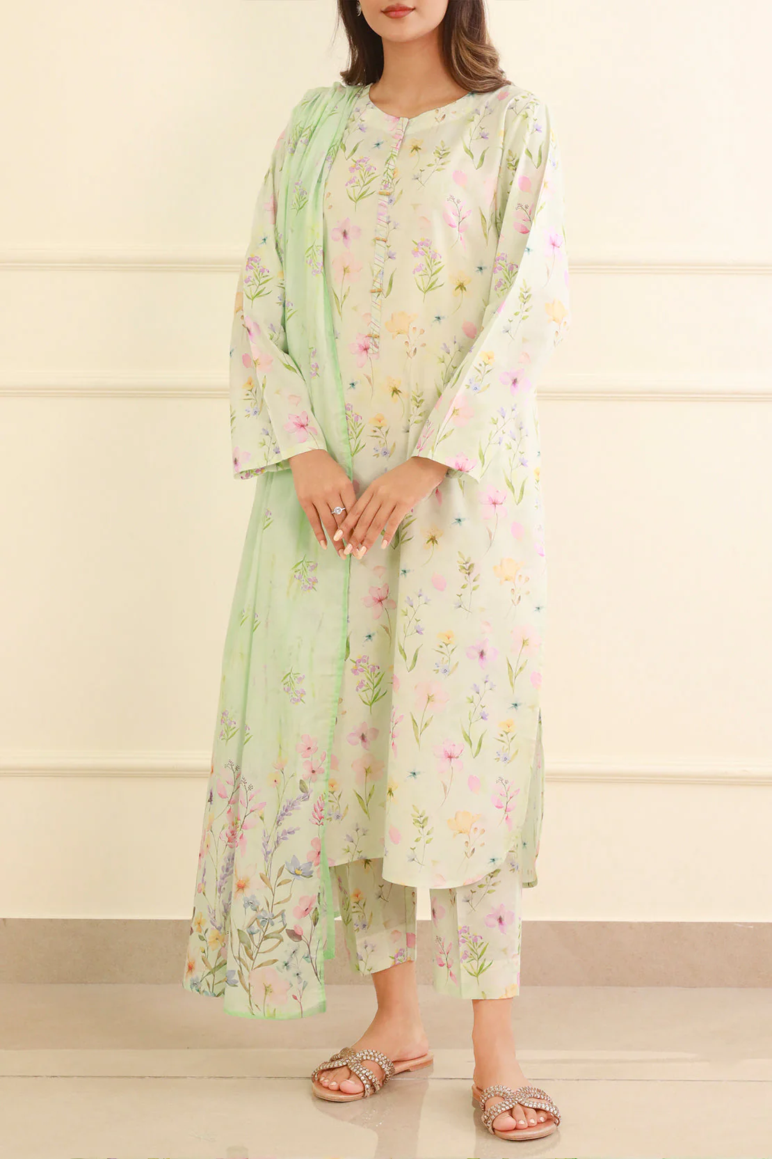Printed Lawn Stitched 3 Piece - Image 2