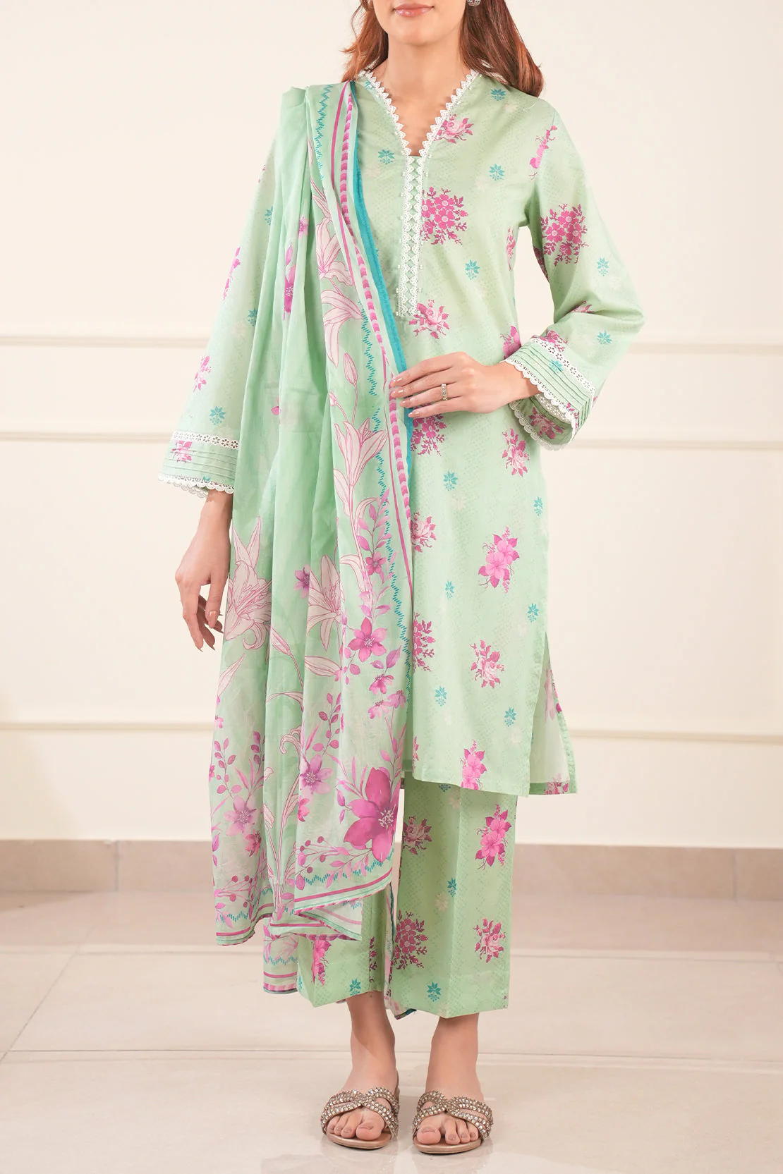 Printed Lawn Stitched 3 Piece - Image 2