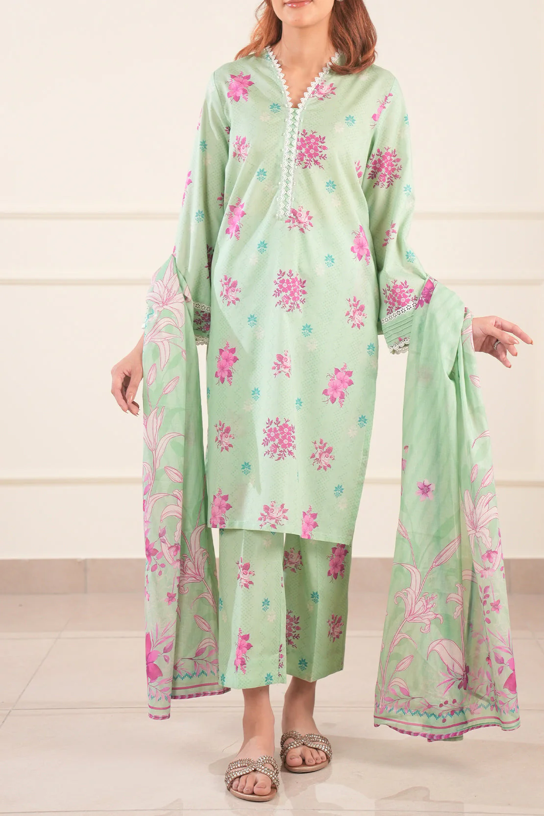 Printed Lawn Stitched 3 Piece - Image 3