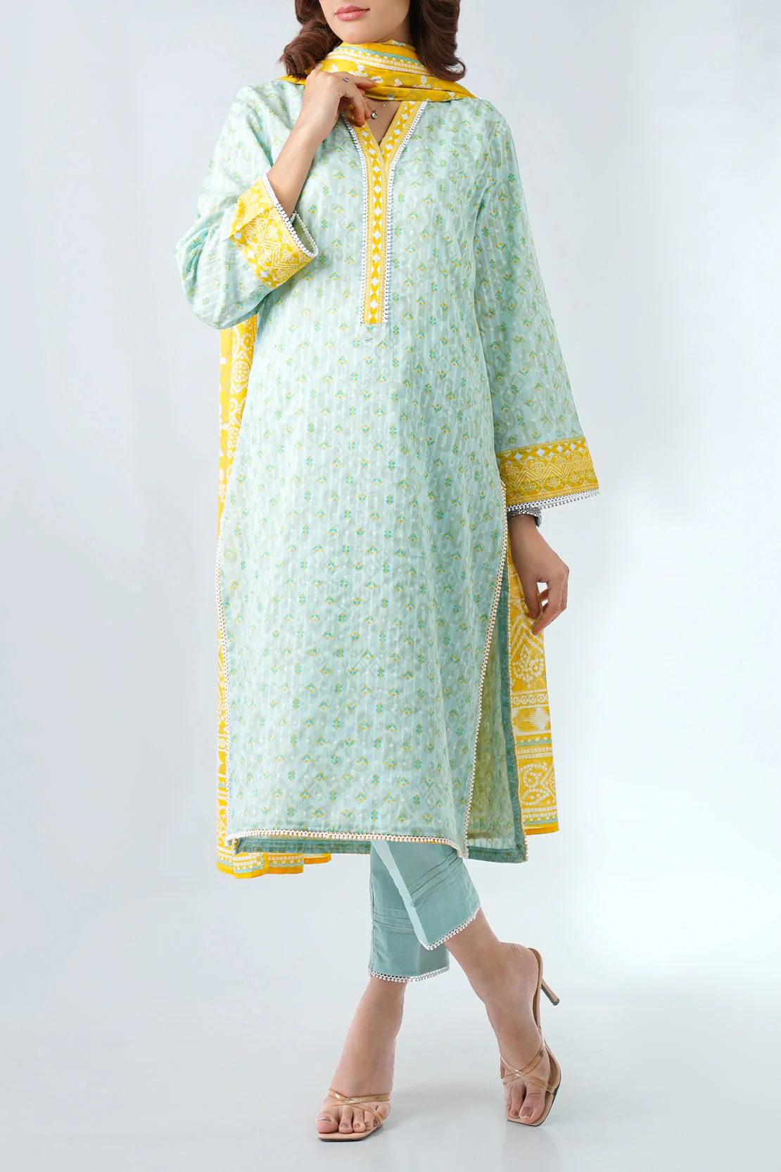Printed Lawn Stitched 3 Piece - Image 4
