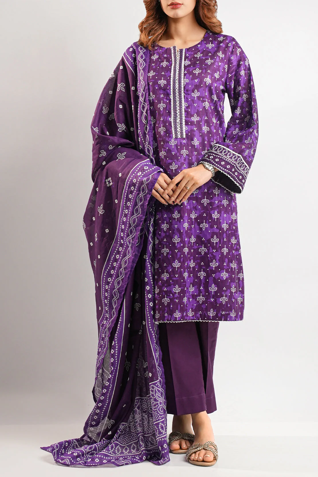 Printed Lawn Stitched 3 Piece - Image 2