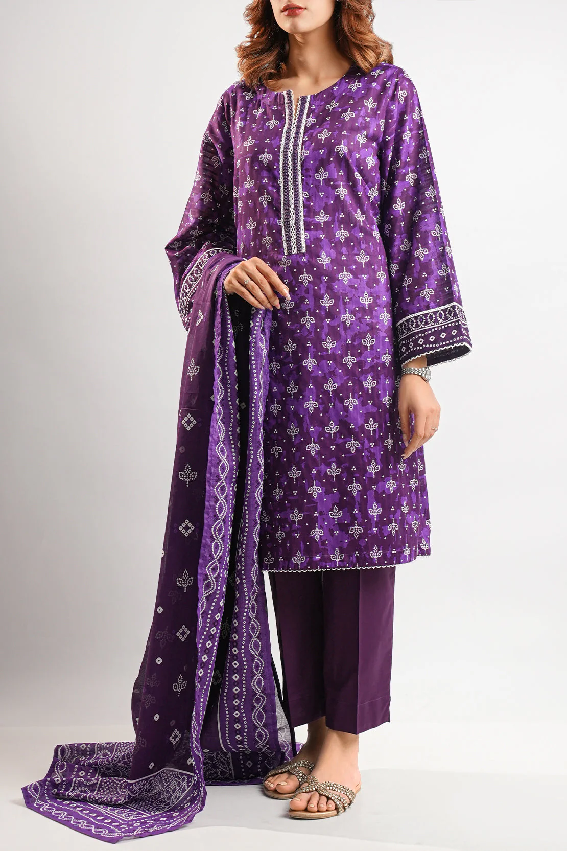 Printed Lawn Stitched 3 Piece - Image 4