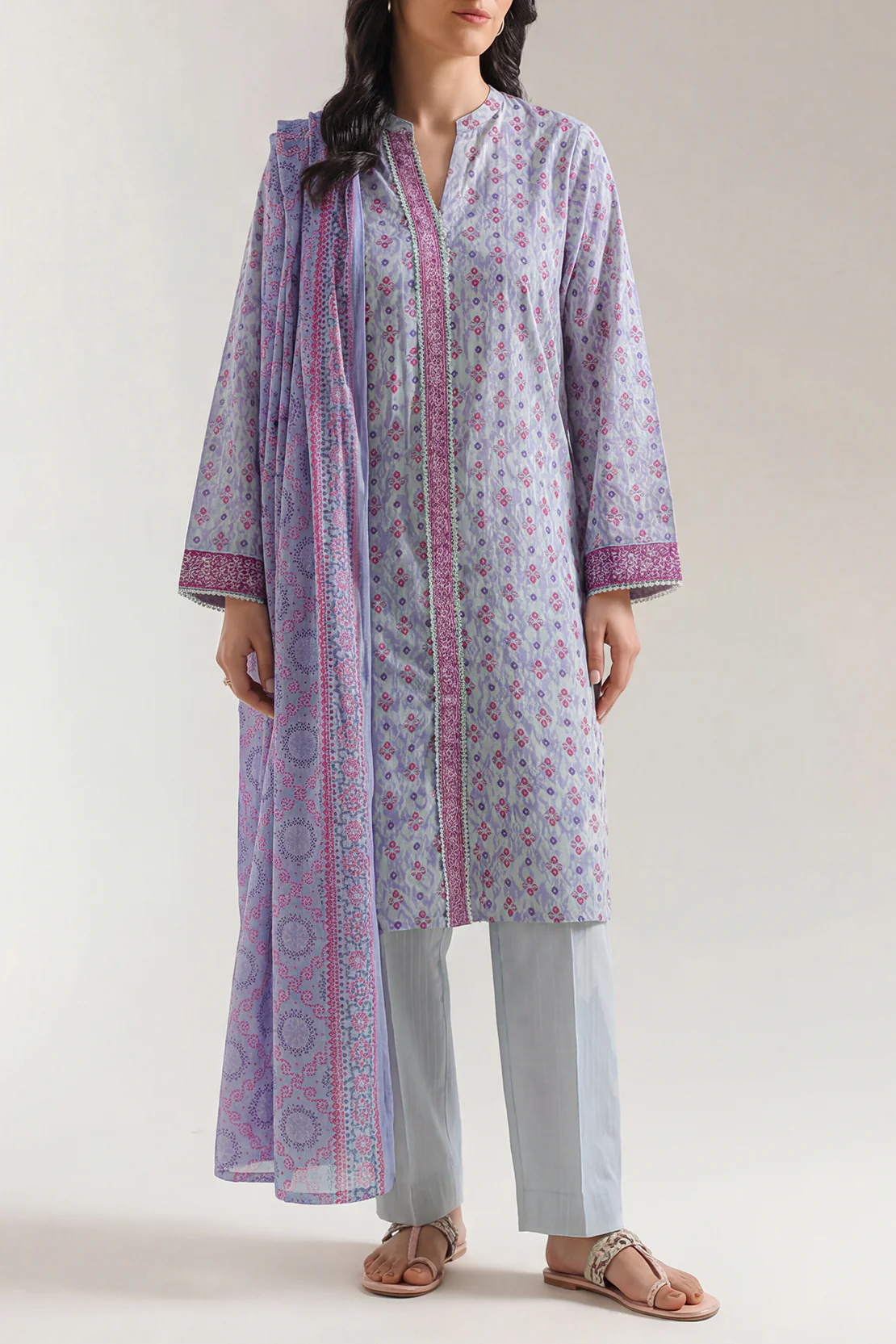 Printed Lawn Stitched 3 Piece