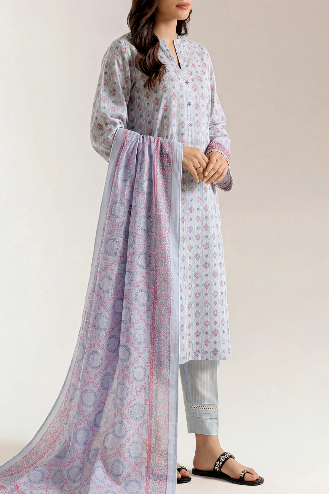 Printed Lawn Stitched 3 Piece - Image 2