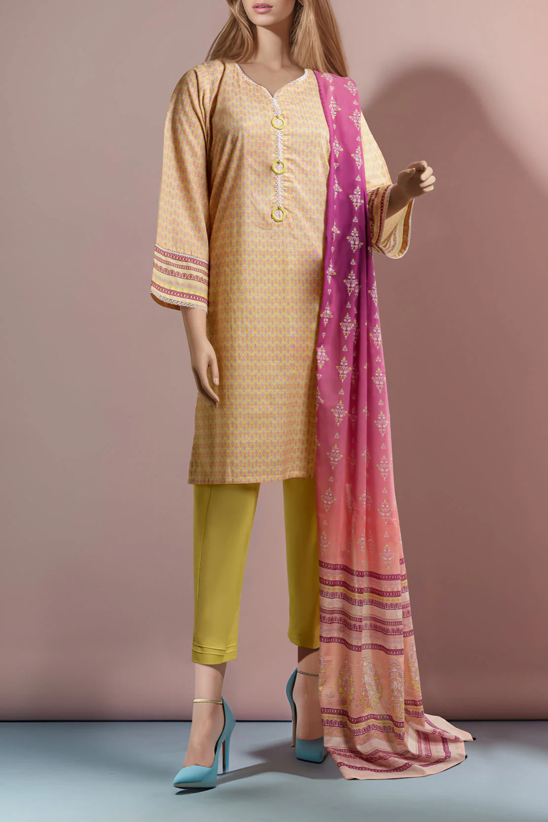 Printed Lawn Stitched 3 Piece - Image 2