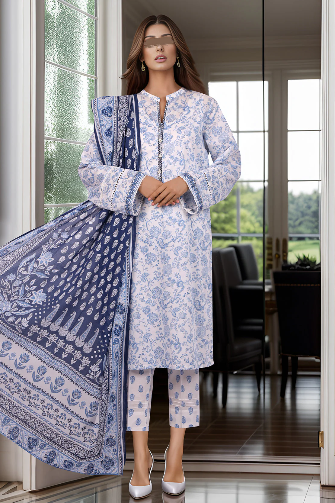 Printed Lawn Stitched 3 Piece - Image 2