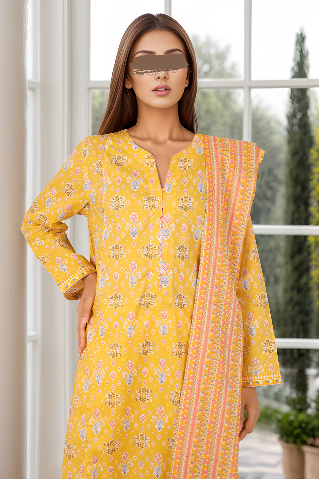 Printed Lawn Stitched 3 Piece - Image 2