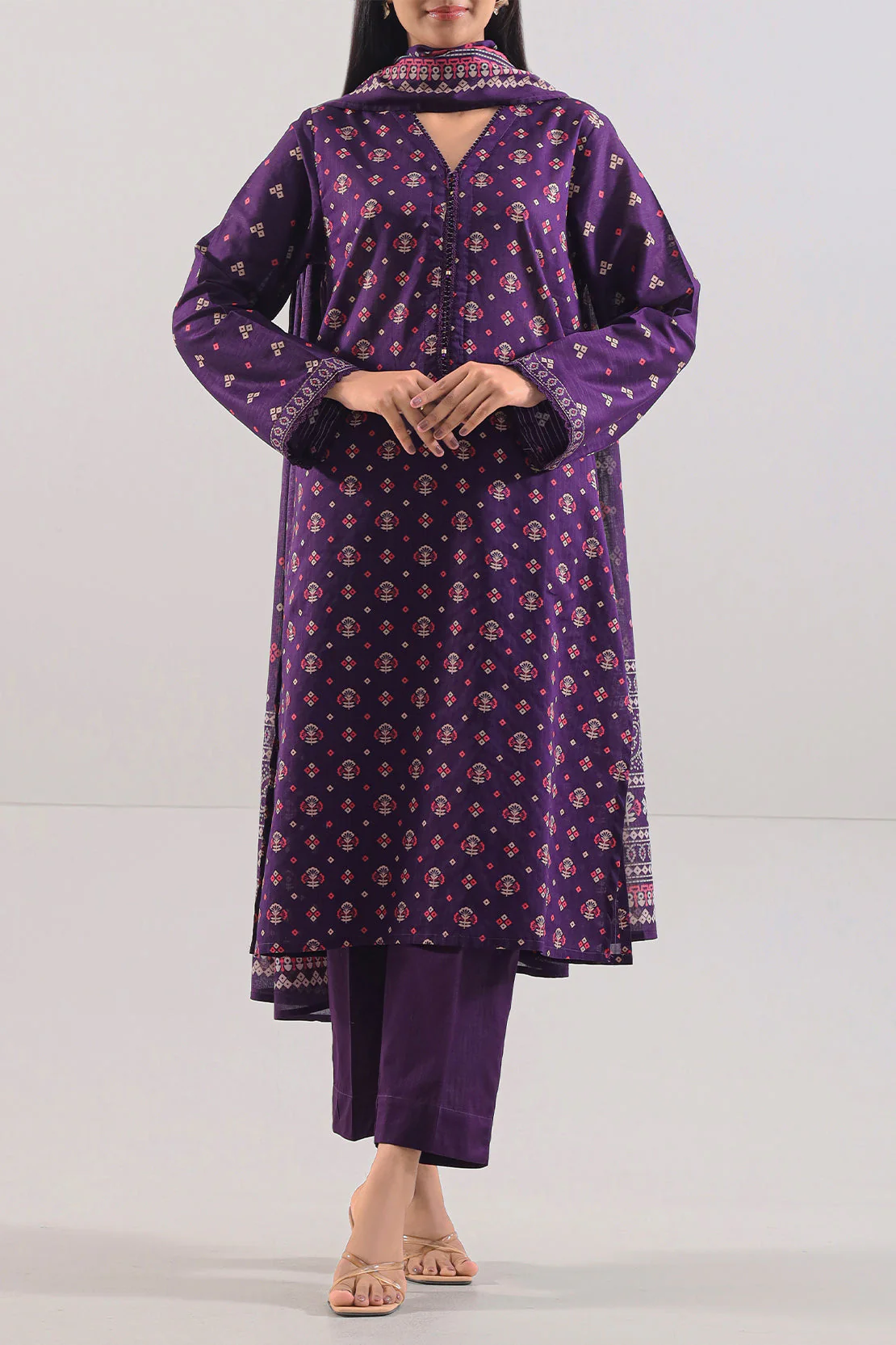 Printed Lawn Stitched 3 Piece