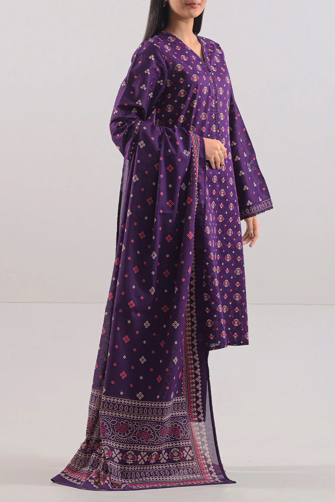 Printed Lawn Stitched 3 Piece - Image 2
