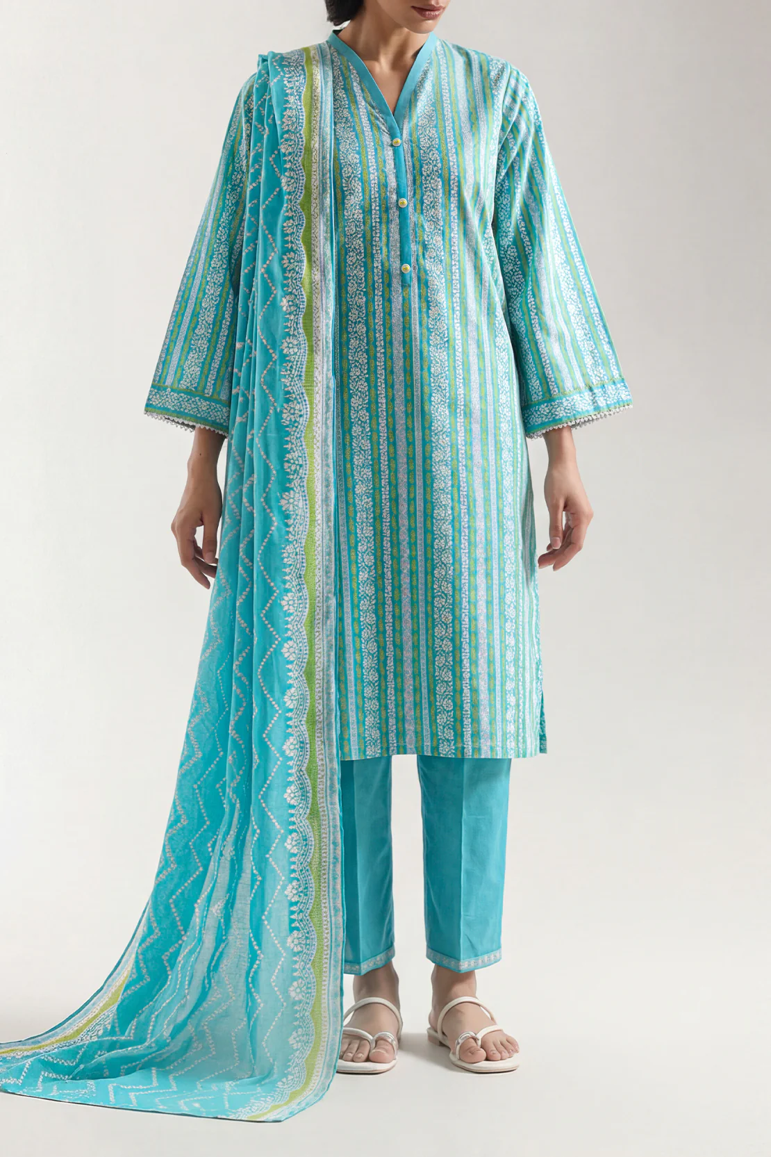 Printed Lawn Stitched 3 Piece