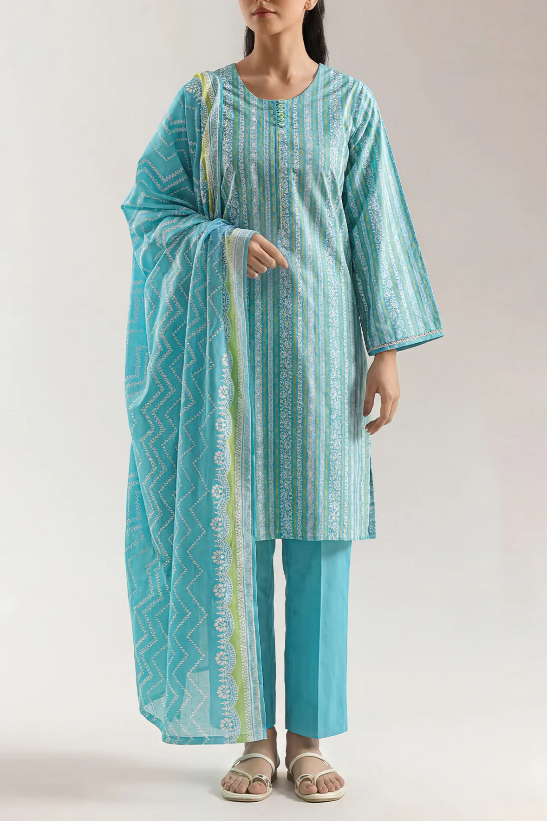 Printed Lawn Stitched 3 Piece