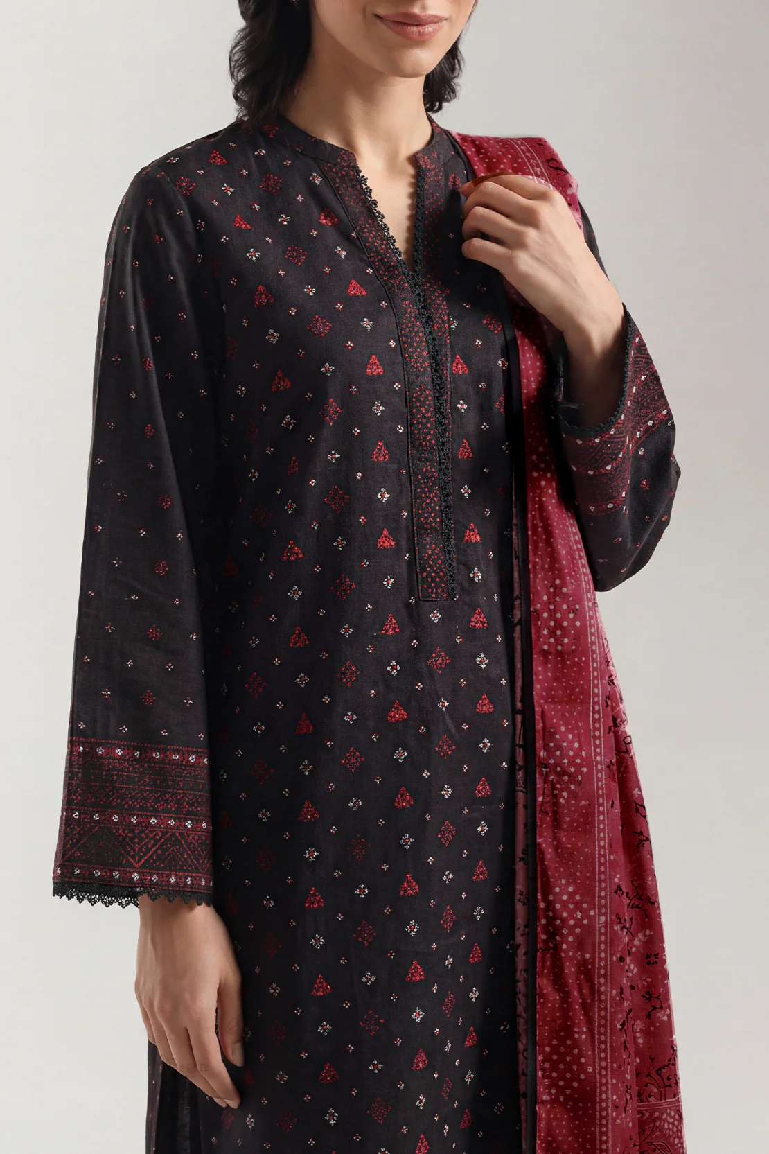 Printed Lawn Stitched 3 Piece - Image 2