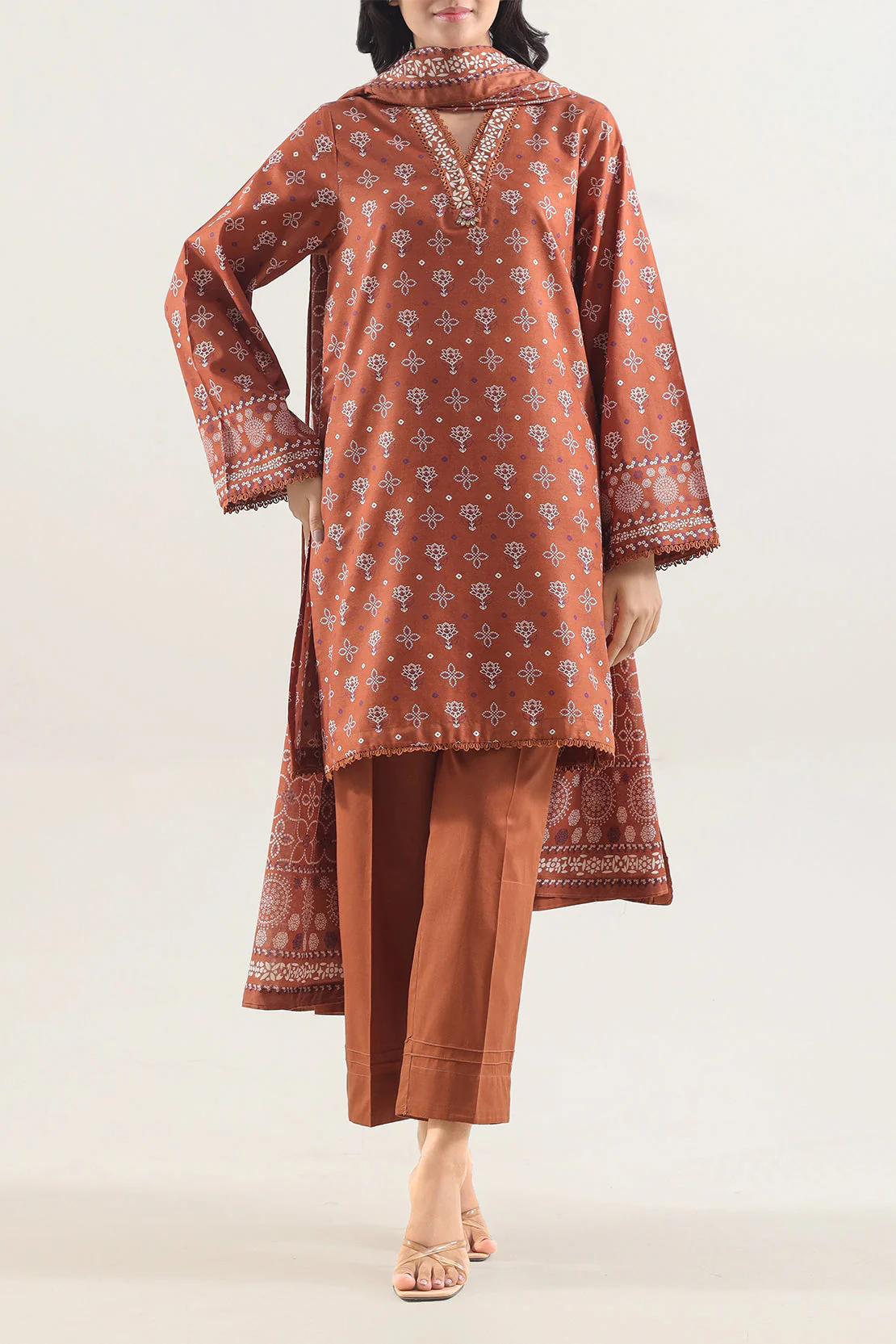 Printed Lawn Stitched 3 Piece - Image 3