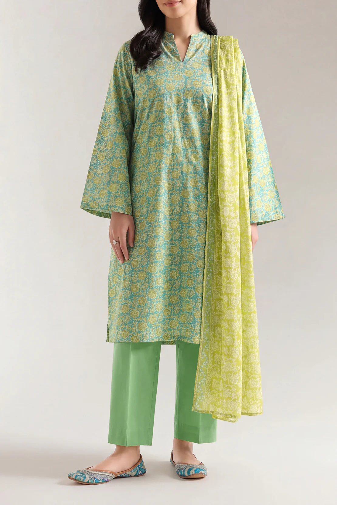 Printed Lawn Stitched 3 Piece - Image 2