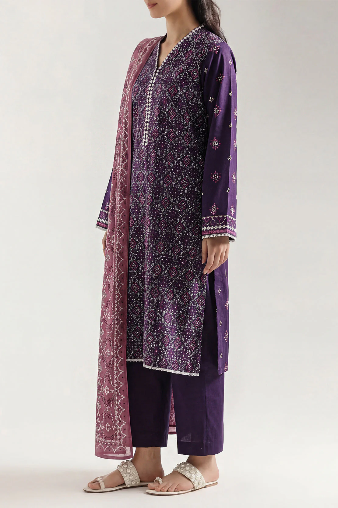 Printed Lawn Stitched 3 Piece
