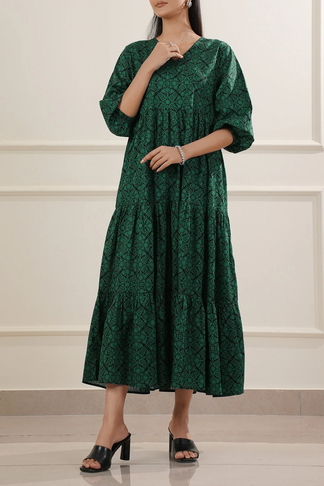 Printed Lawn Stitched Dress - Image 4