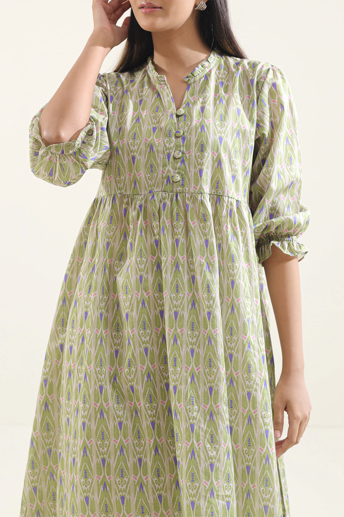 Printed Lawn Stitched Dress - Image 4