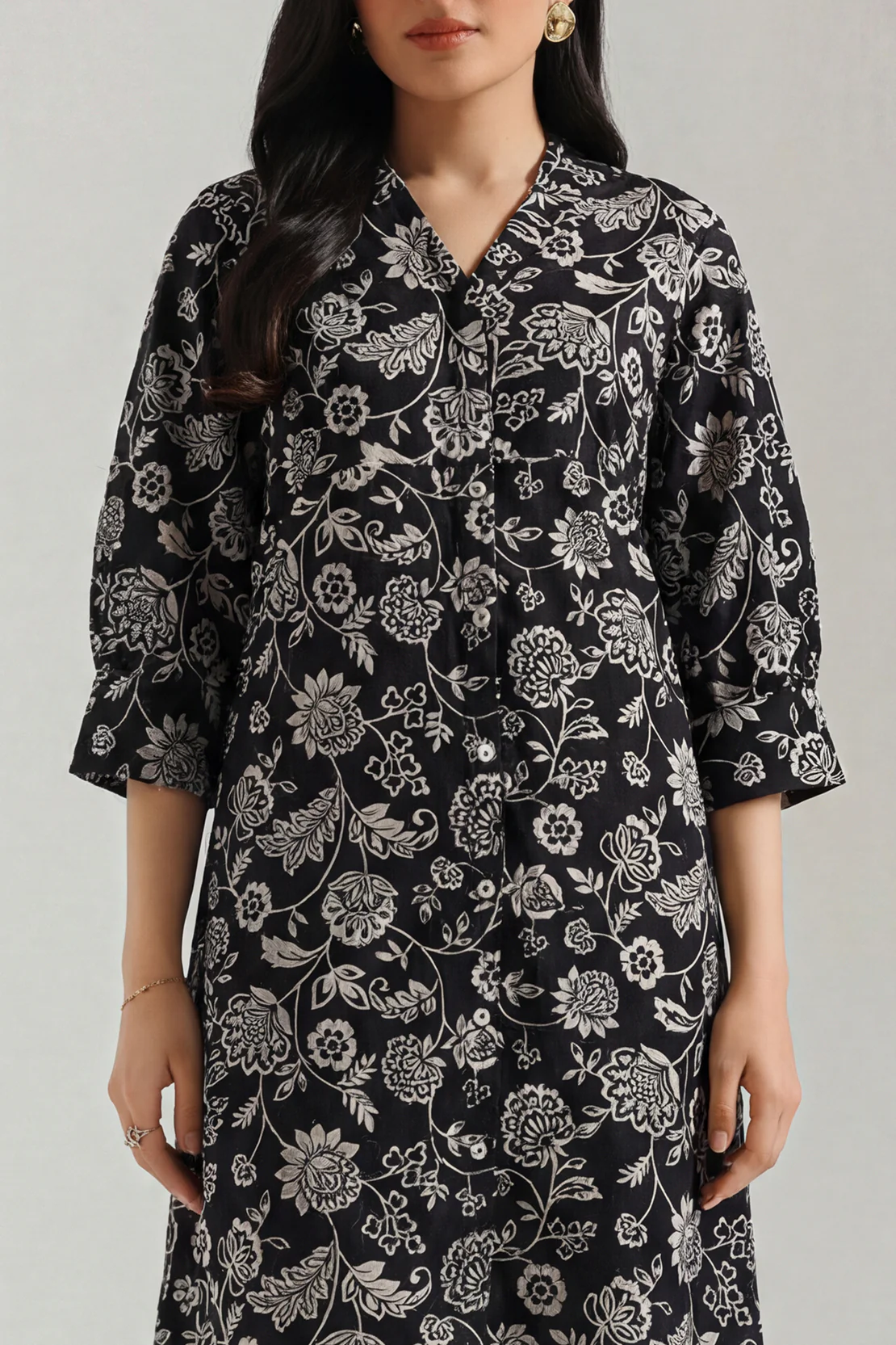 Printed Lawn Stitched Dress - Image 2