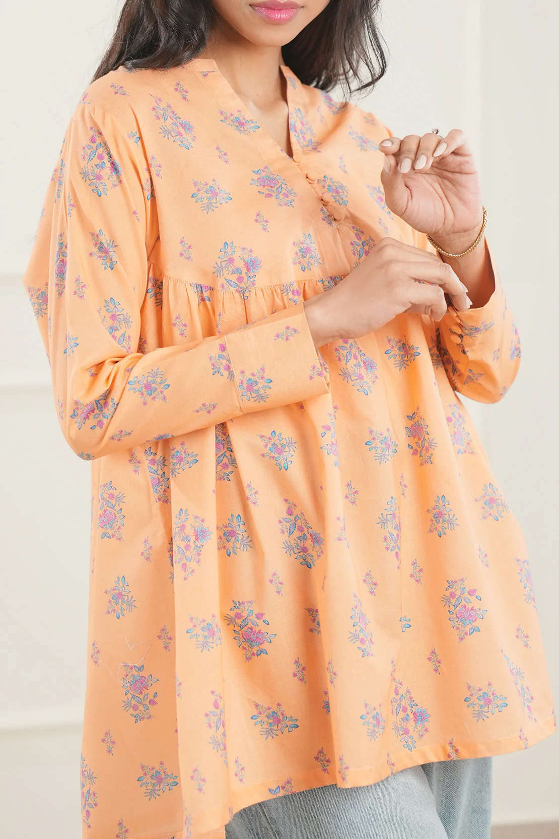 Printed Lawn Stitched Fusion Tops