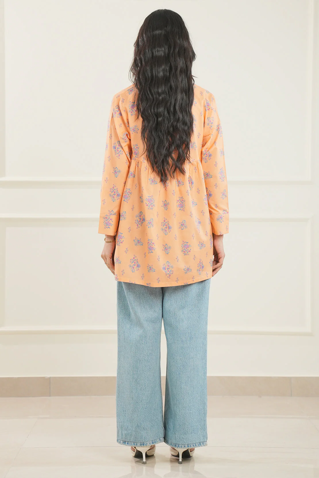 Printed Lawn Stitched Fusion Tops - Image 4