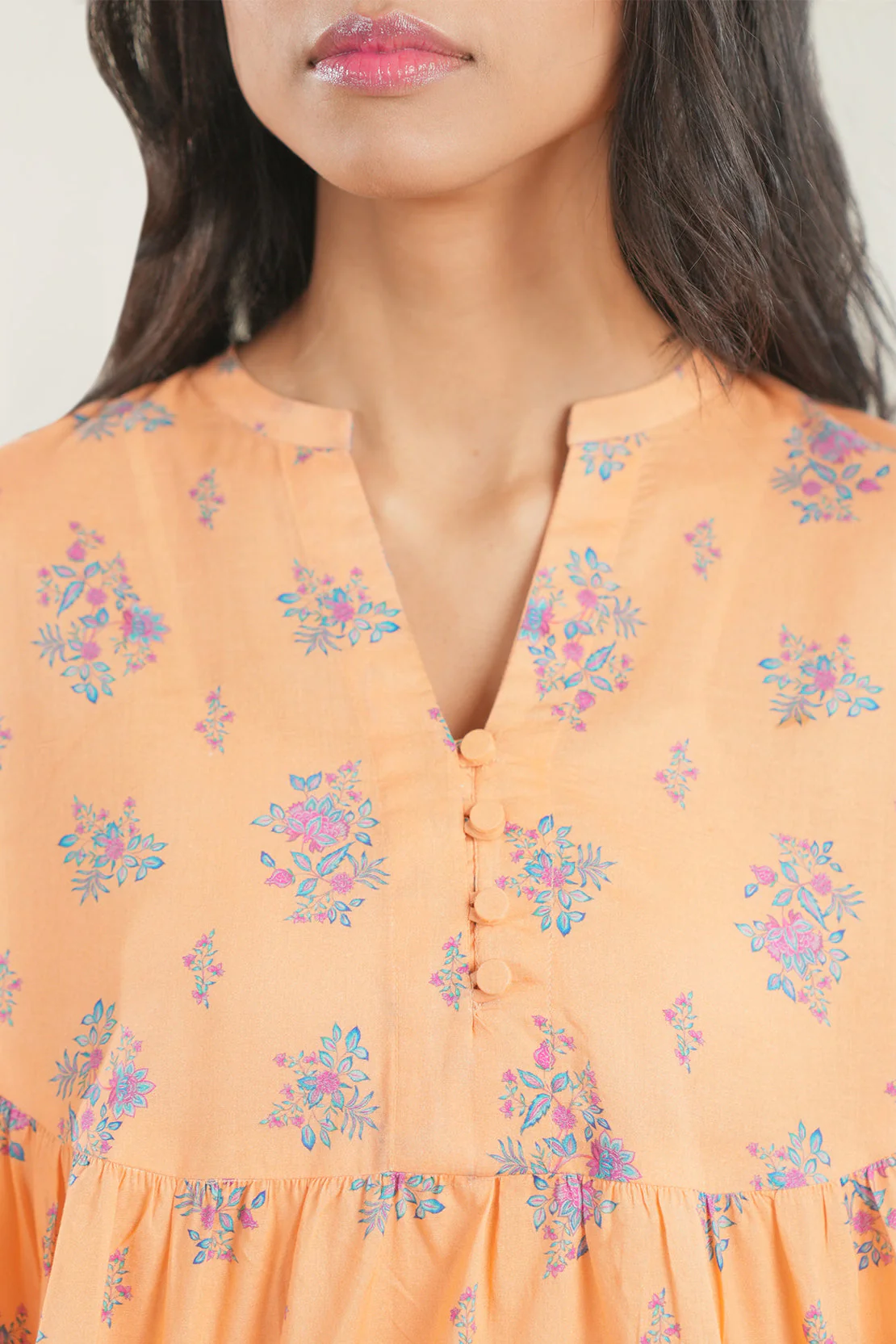 Printed Lawn Stitched Fusion Tops - Image 6