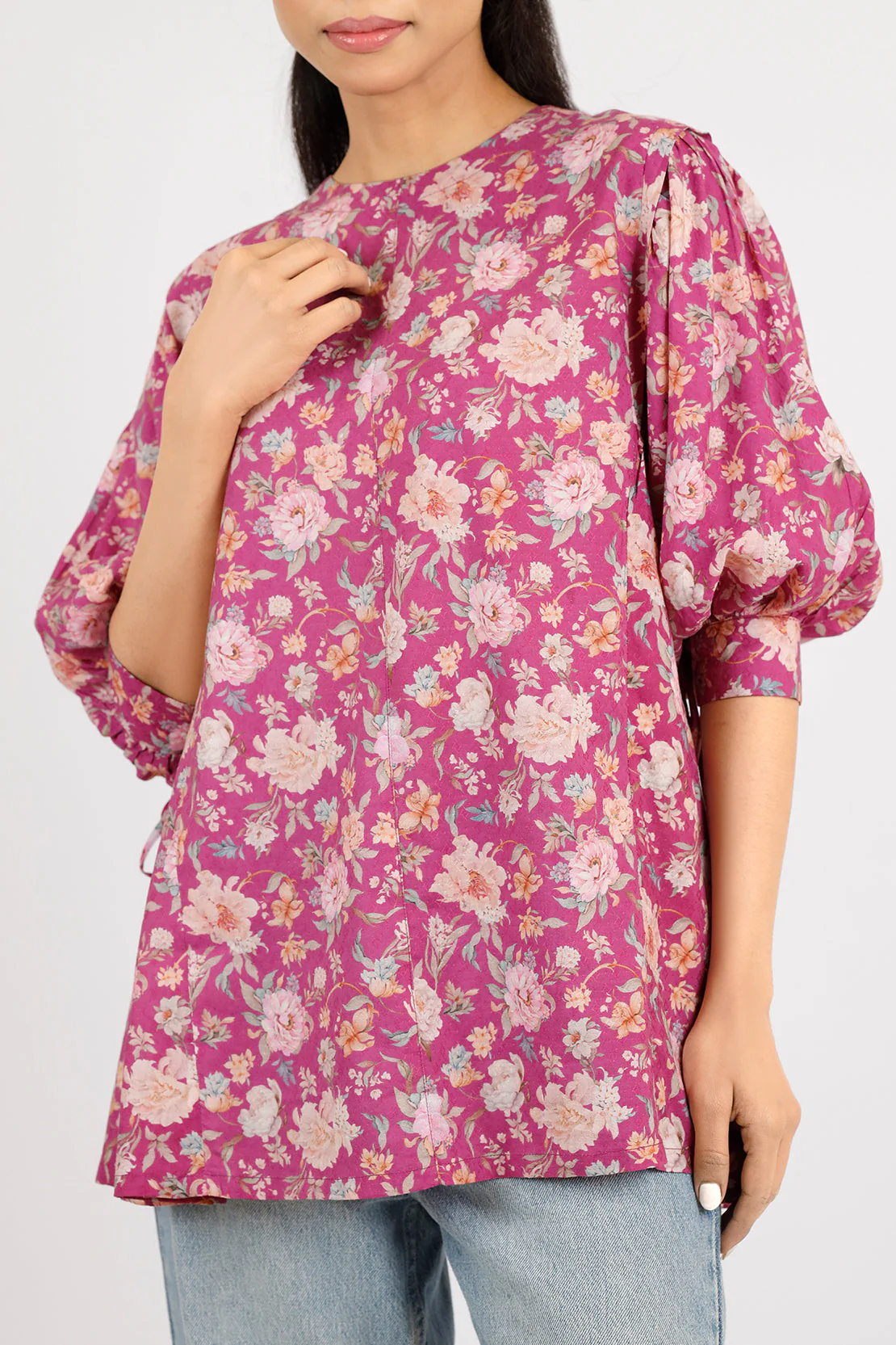 Printed Lawn Stitched Fusion Tops - Image 5
