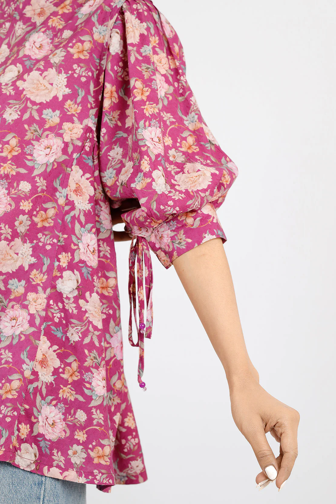 Printed Lawn Stitched Fusion Tops - Image 6