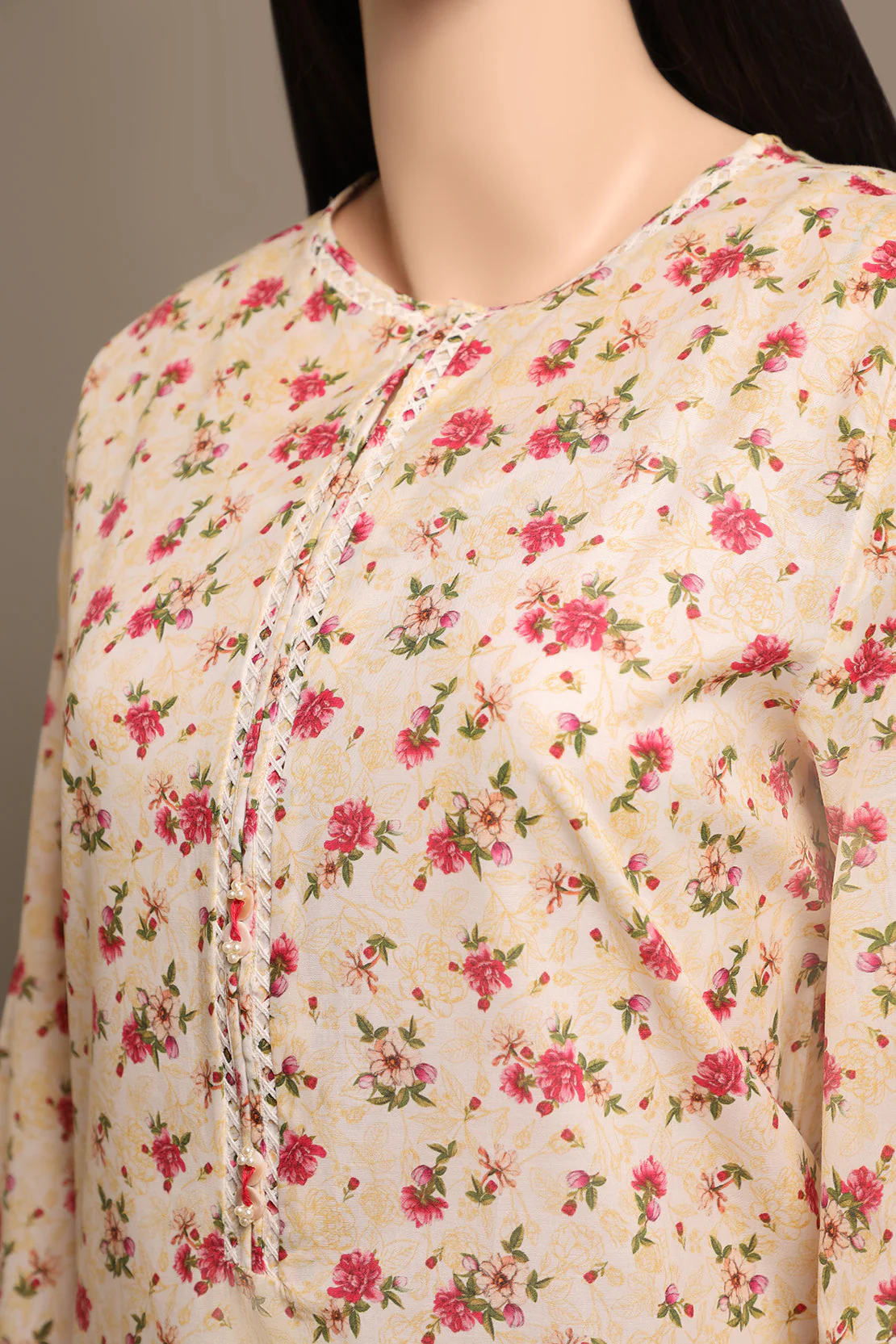Printed Lawn Stitched Shirt - Image 3