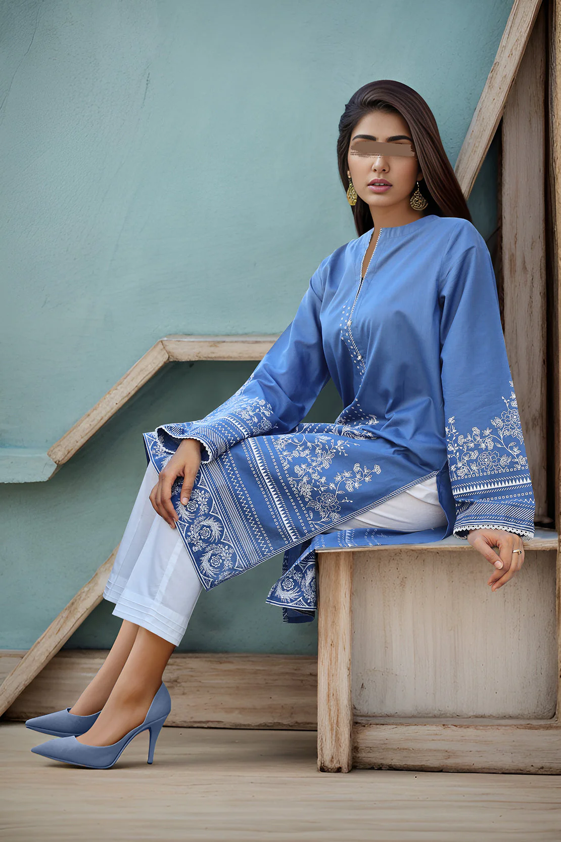 Printed Lawn Stitched Shirt - Image 2