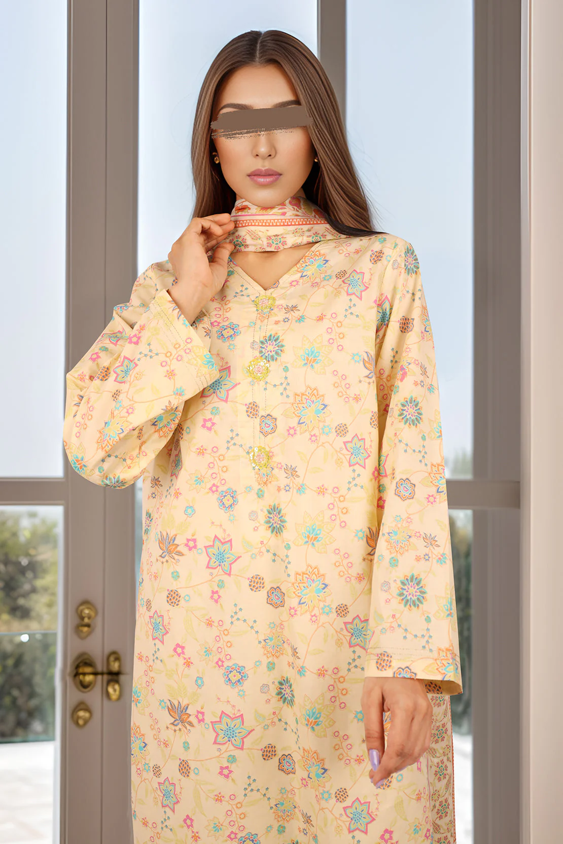 Printed Lawn Stitched Shirt - Image 2