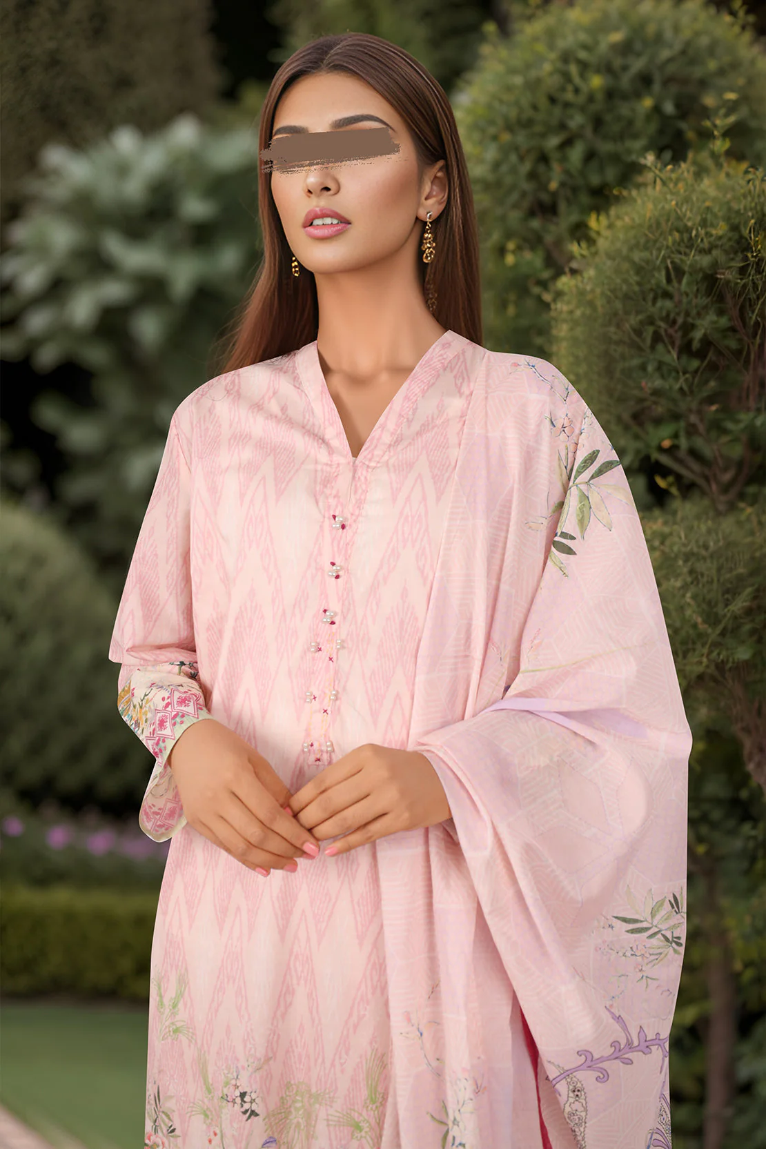 Printed Lawn Stitched Shirt - Image 2