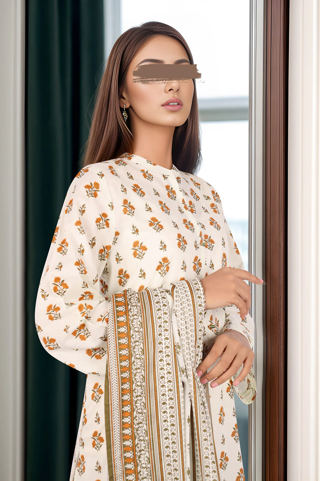 Printed Lawn Stitched Shirt - Image 3