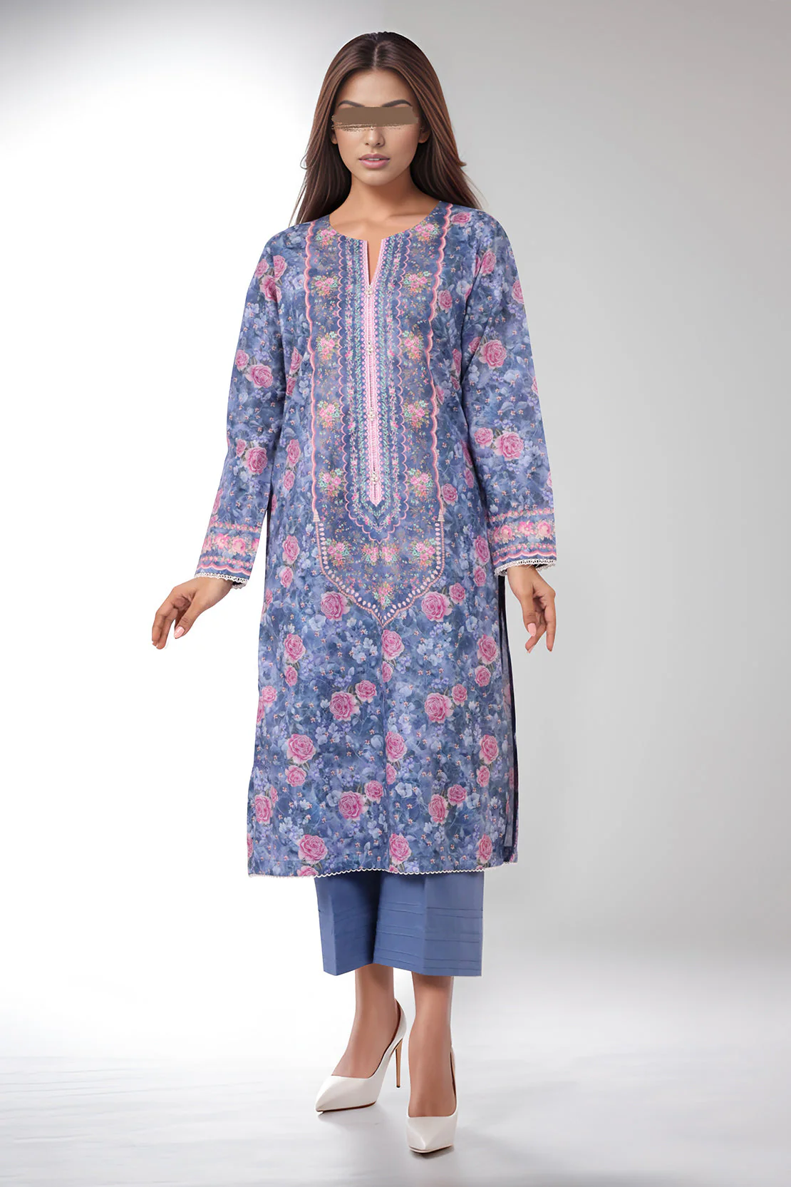 Printed Lawn Stitched Shirt - Image 2