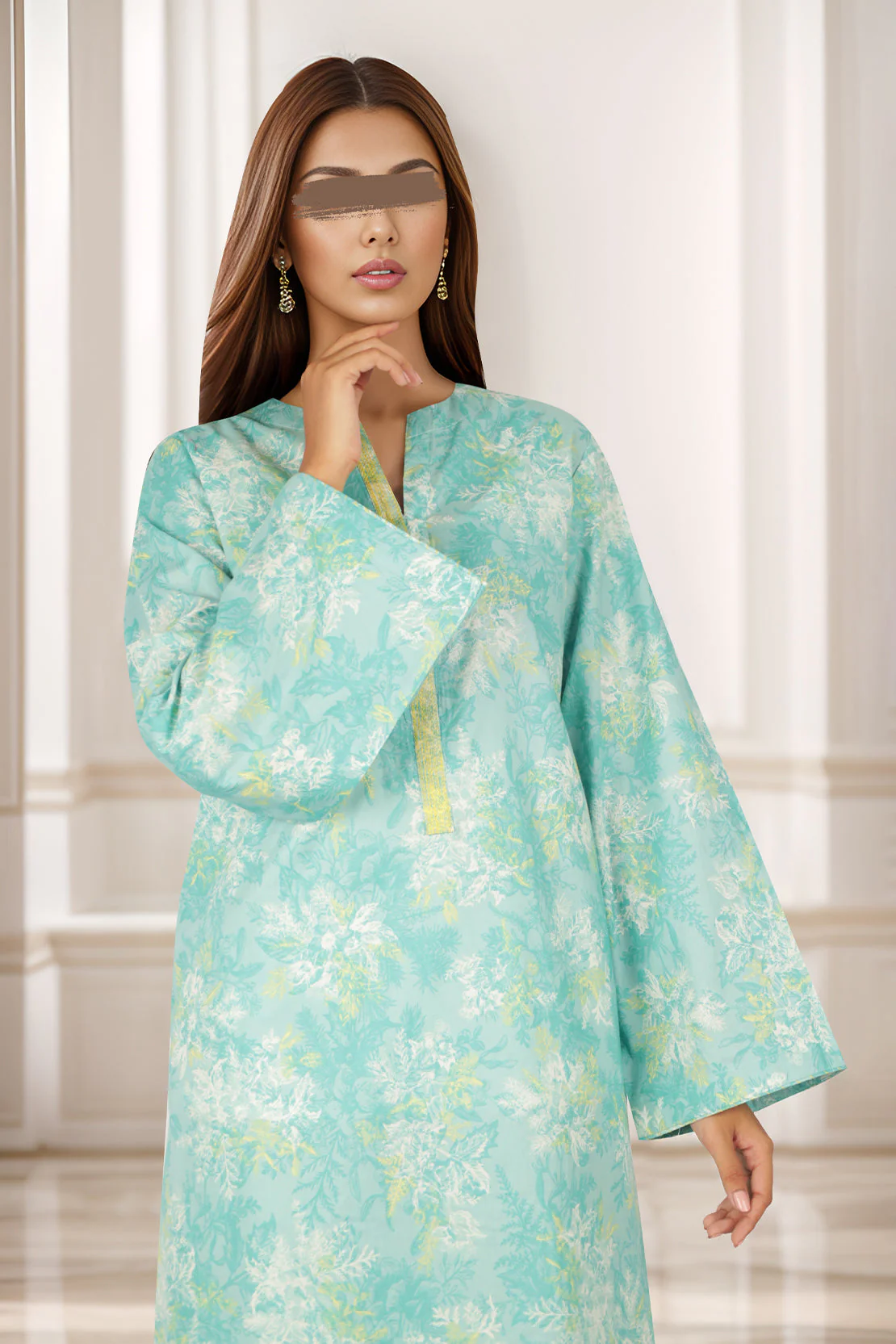 Printed Lawn Stitched Shirt - Image 2