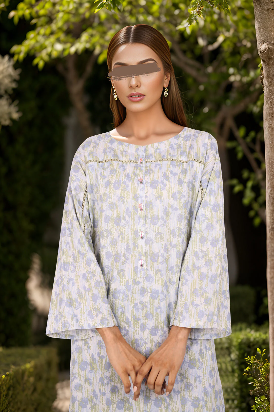 Printed Lawn Stitched Shirt - Image 2