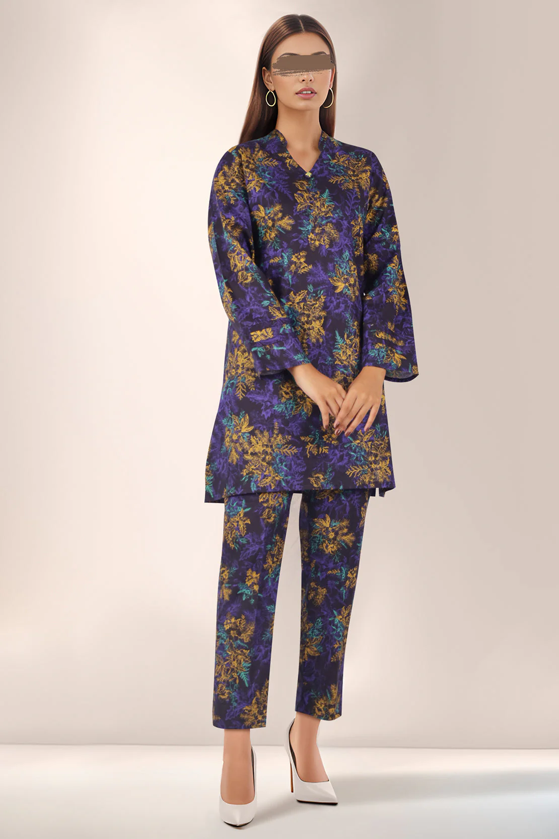 Printed Lawn Stitched Shirt - Image 2