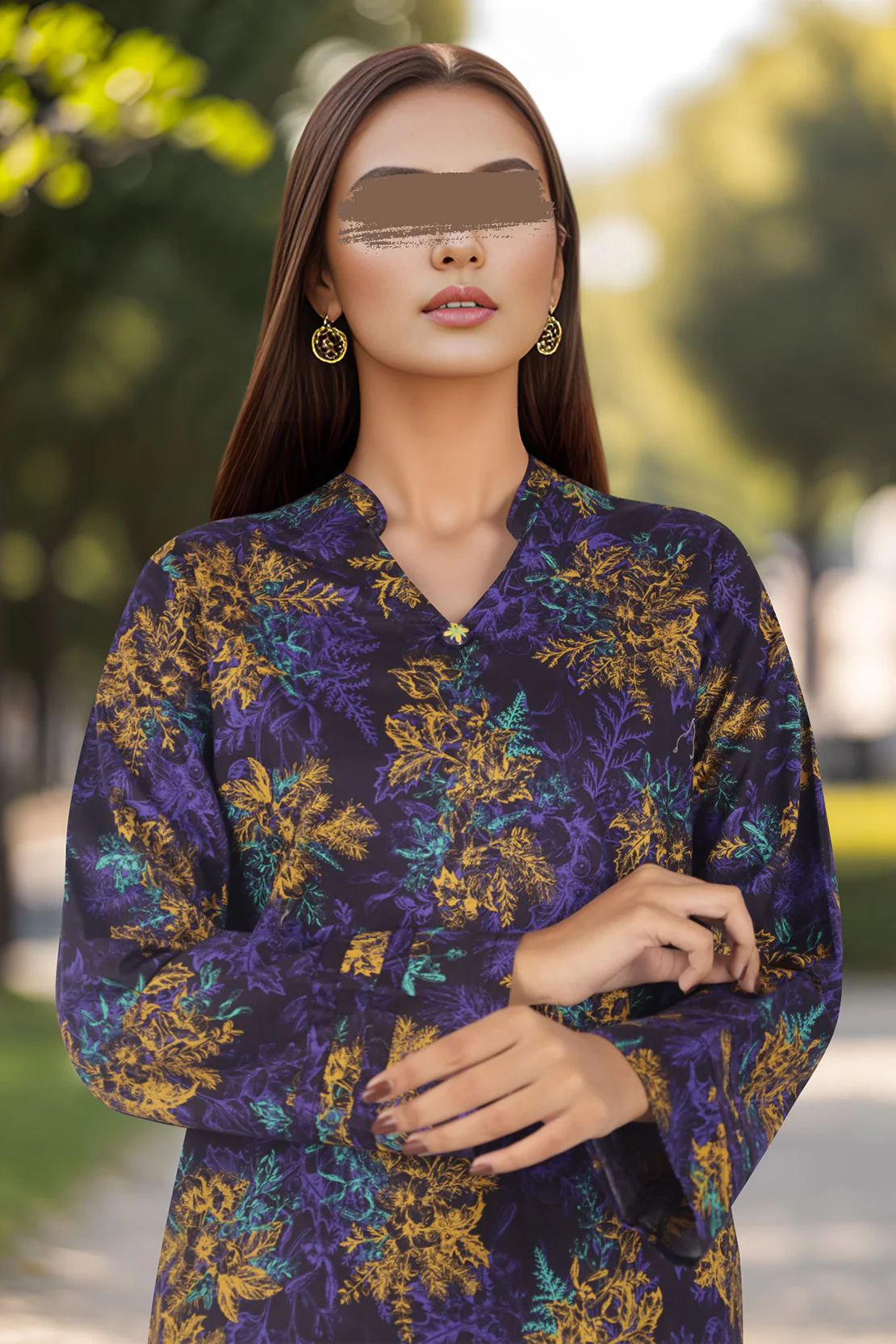 Printed Lawn Stitched Shirt - Image 4