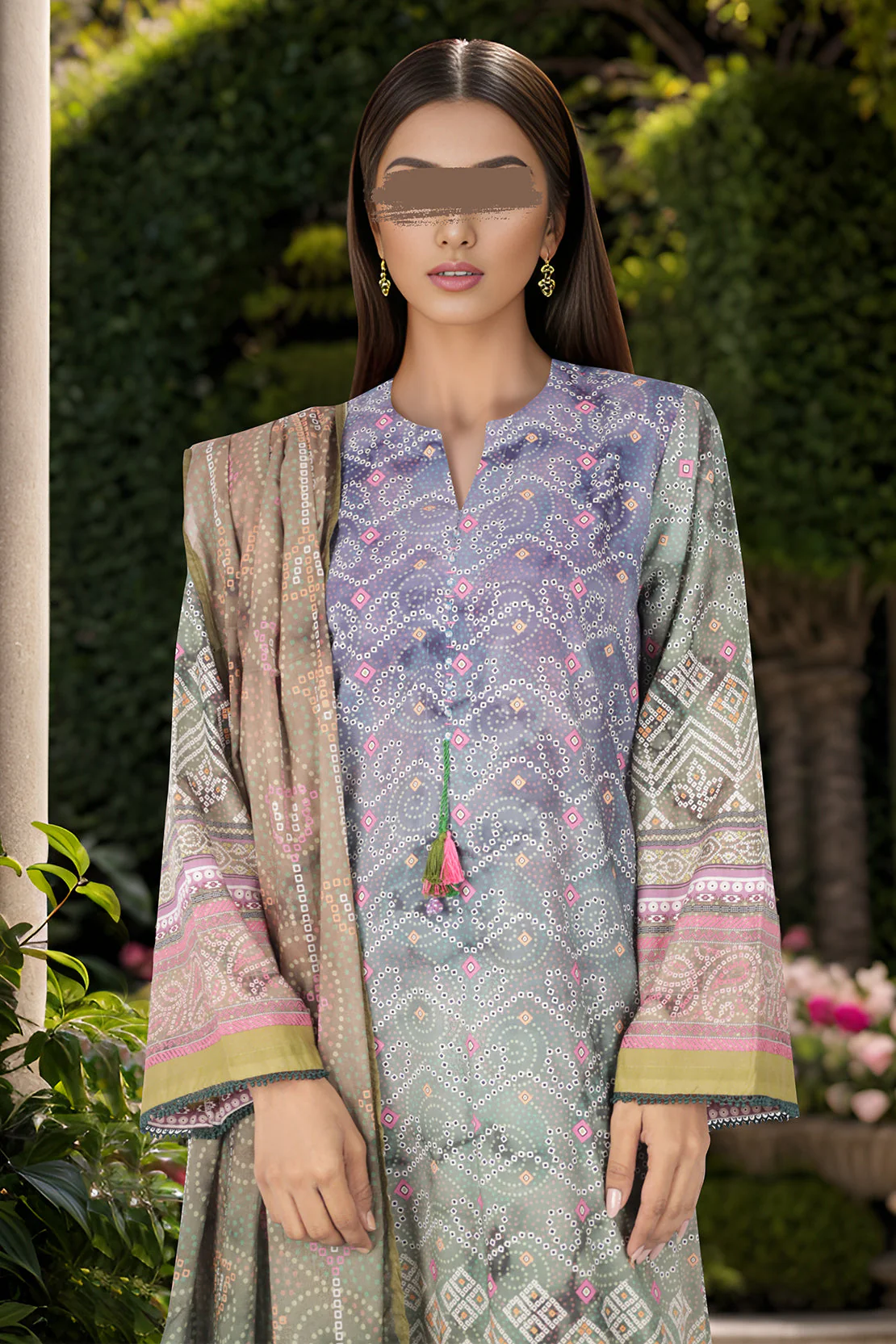Printed Lawn Stitched Shirt - Image 2