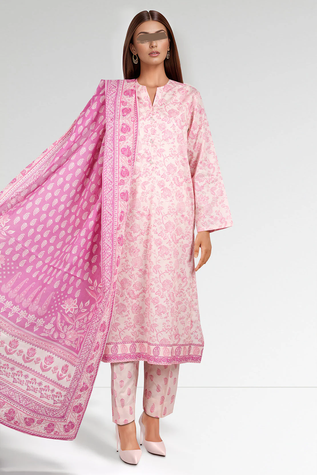 Printed Lawn Stitched Shirt - Image 2