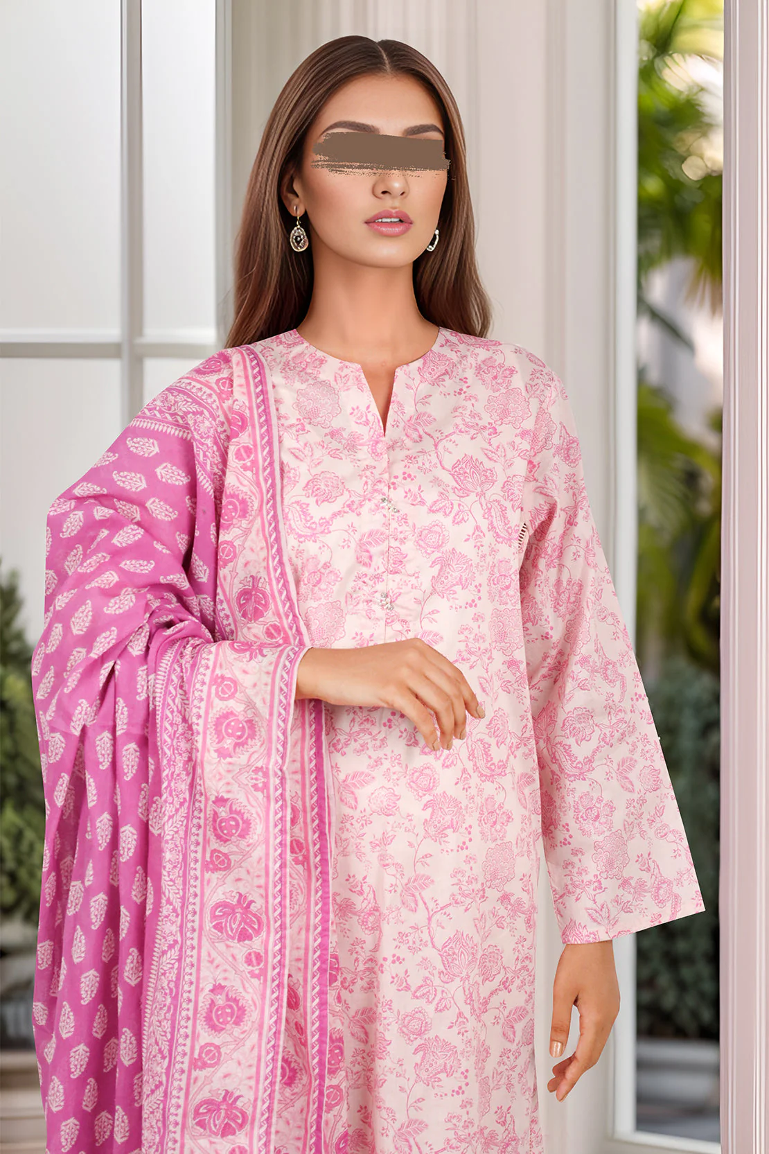 Printed Lawn Stitched Shirt - Image 3