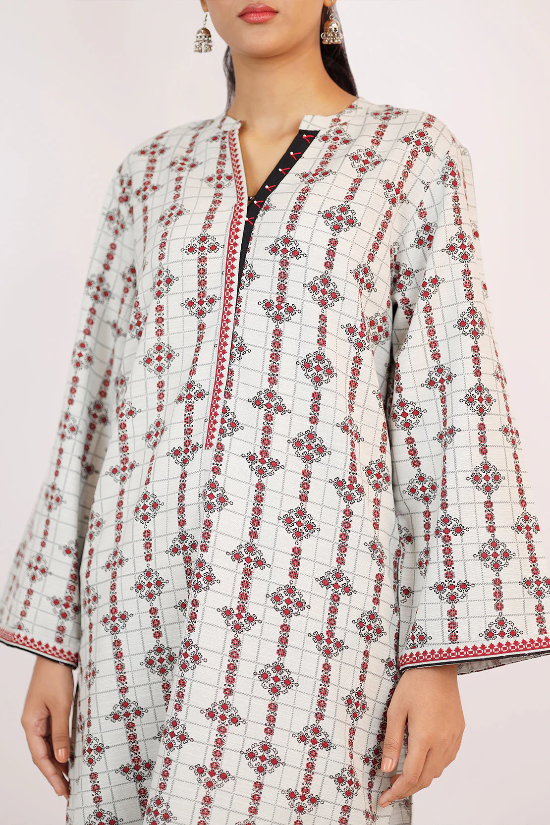 Printed Lawn Stitched Shirt - Image 4
