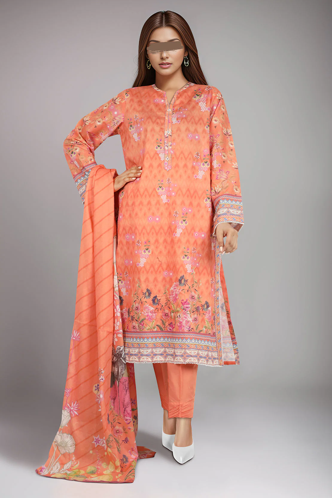 Printed Lawn Stitched Shirt - Image 2