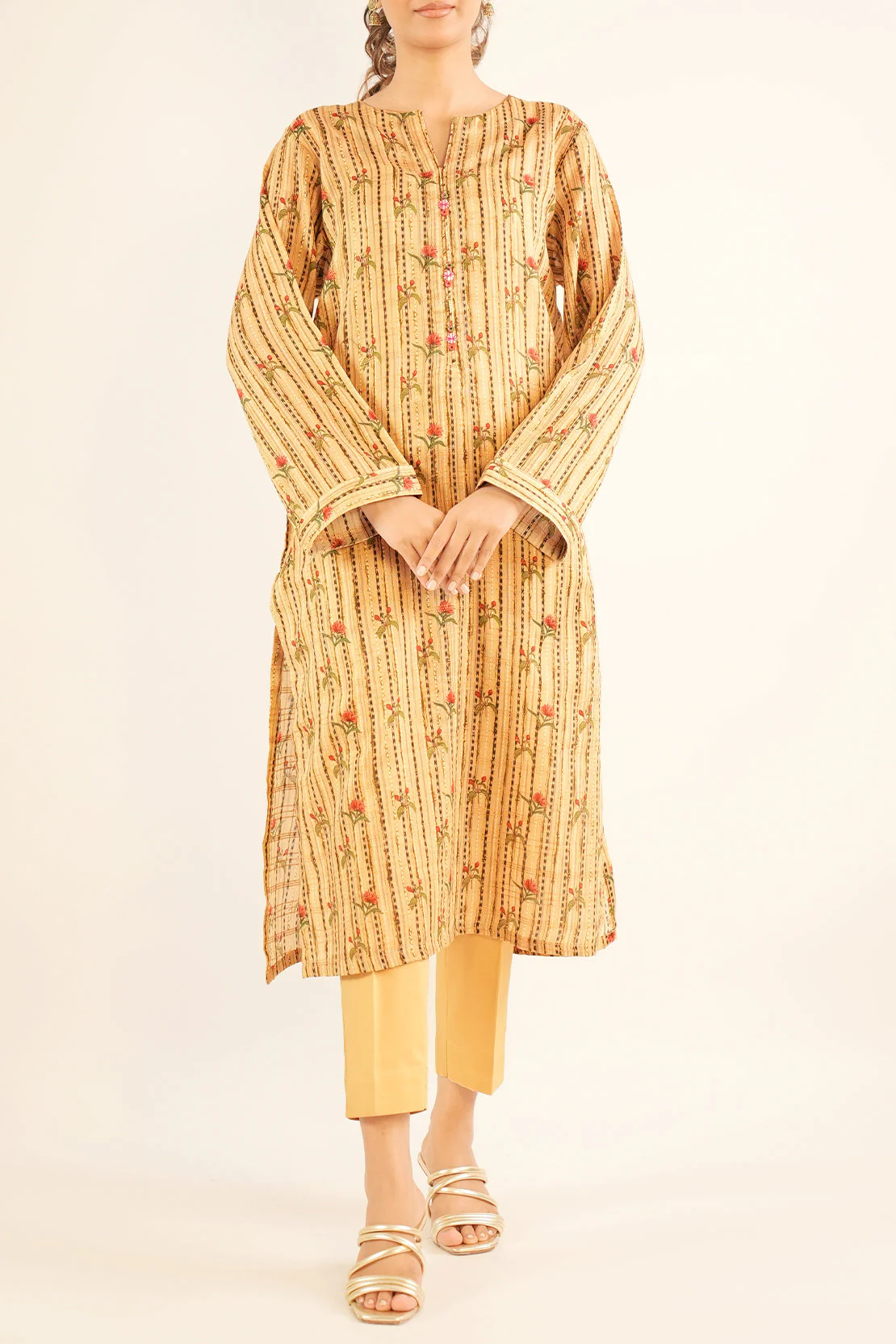 Printed Lawn Stitched Shirt - Image 2