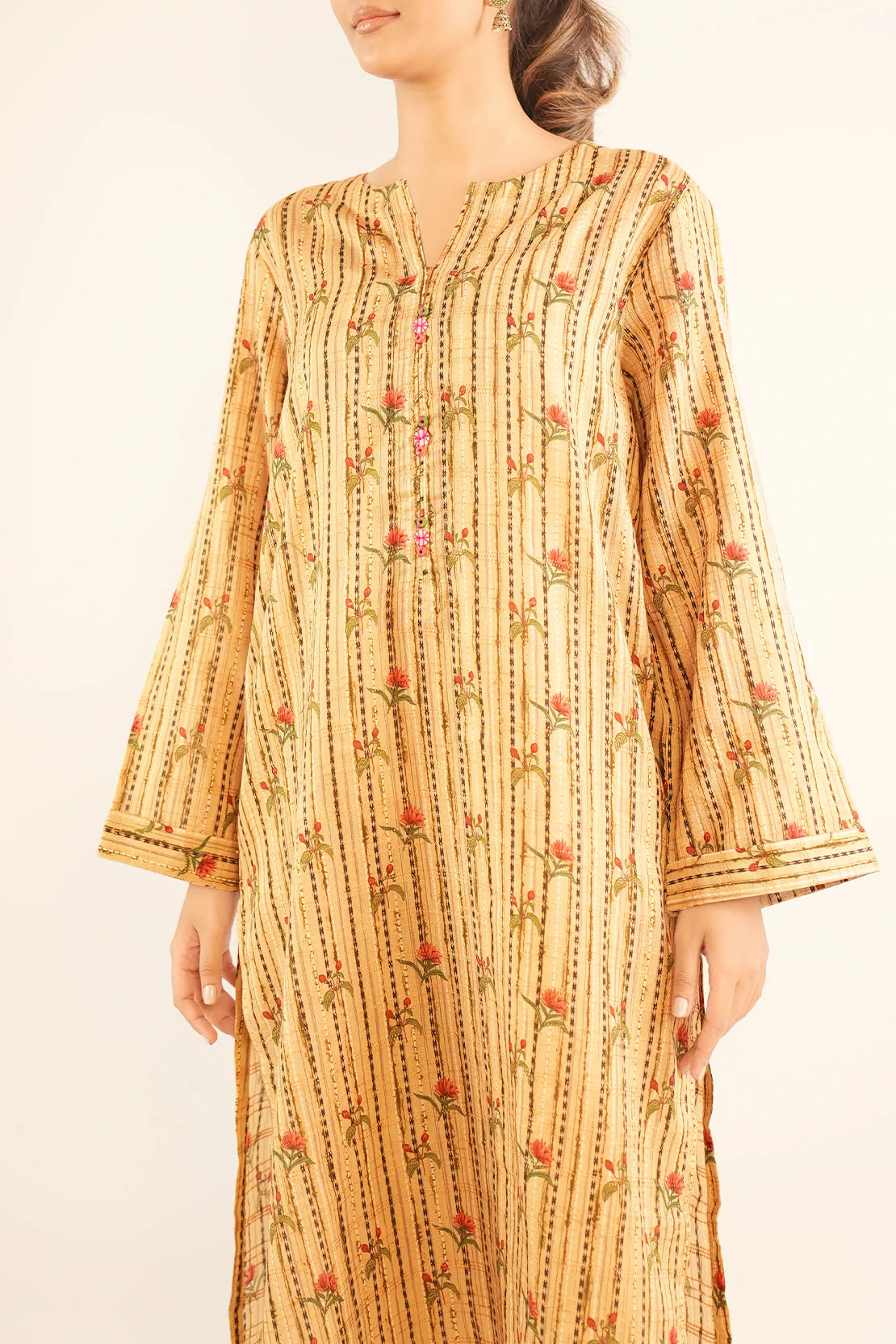 Printed Lawn Stitched Shirt - Image 4