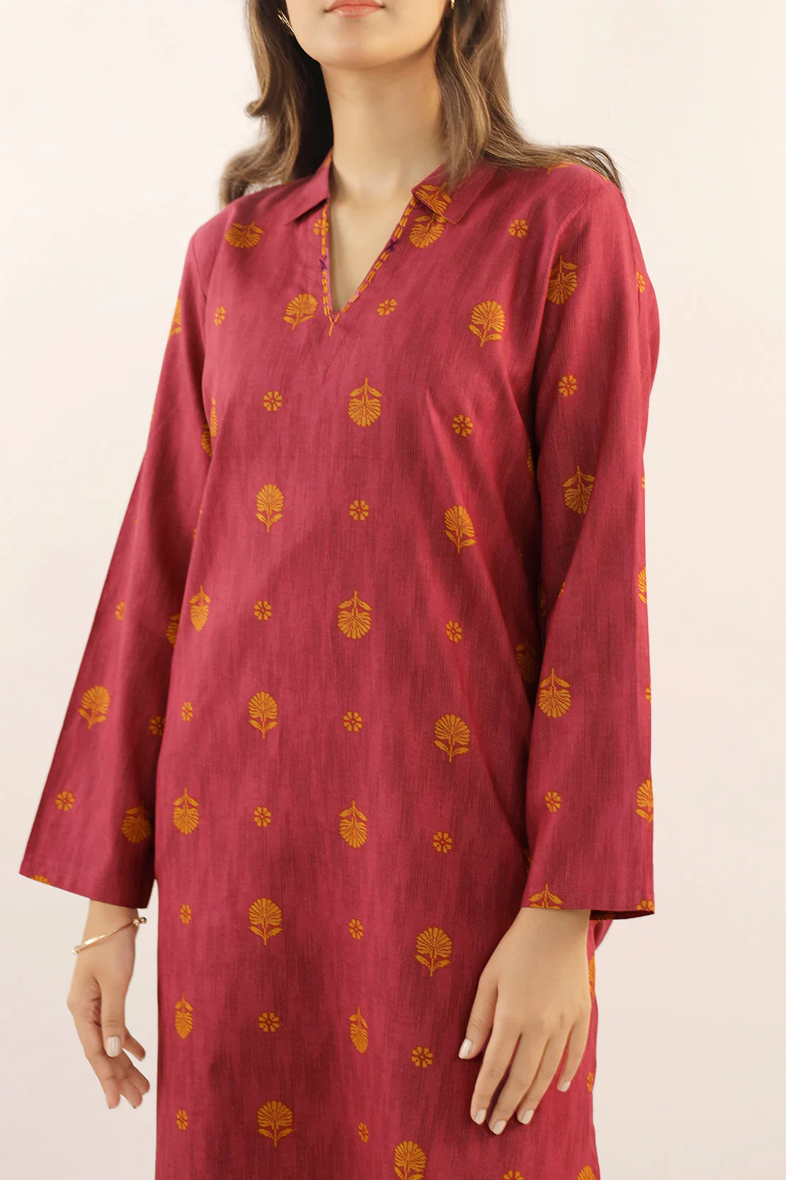 Printed Lawn Stitched Shirt - Image 2