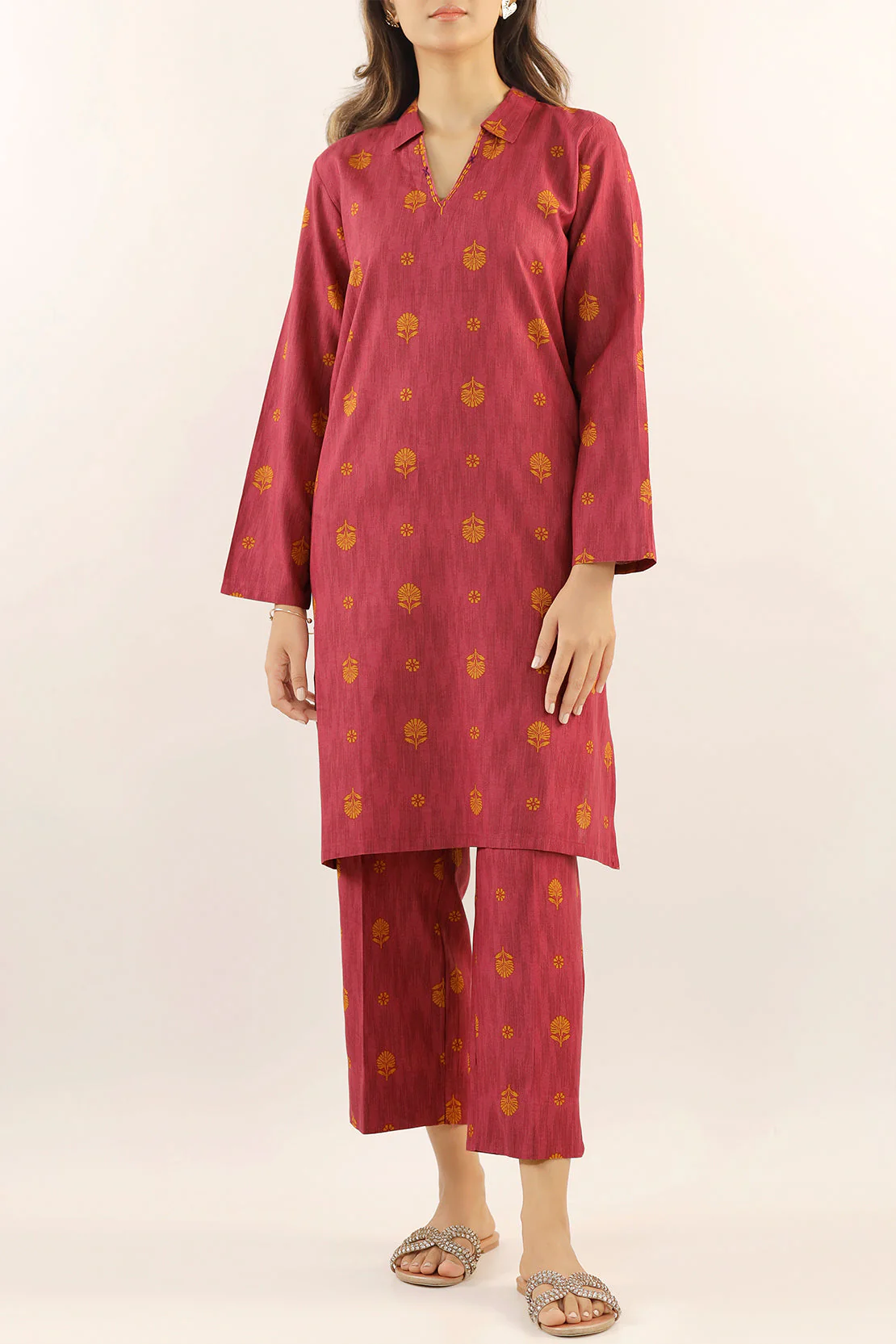 Printed Lawn Stitched Shirt - Image 3